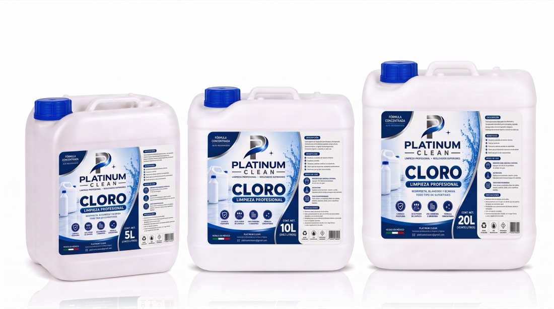 Cloro Platinum Clean en 5, 10 y 20 litros