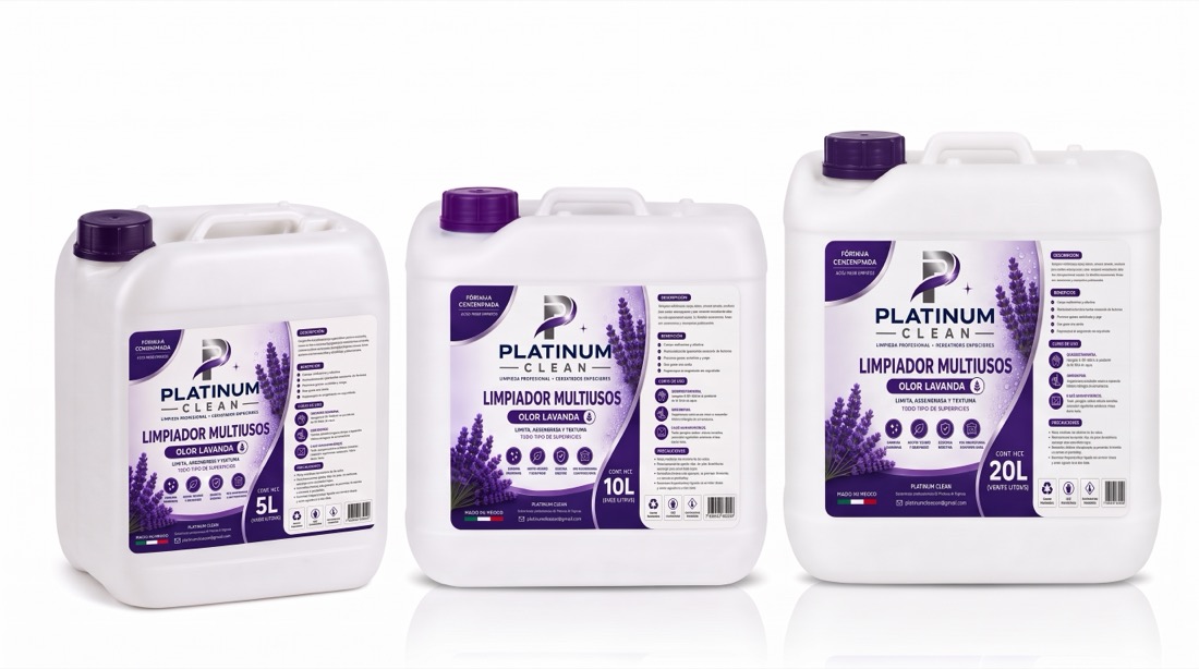 Limpiador Multiusos Olor Lavanda Platinum Clean en 5, 10 y 20 litros
